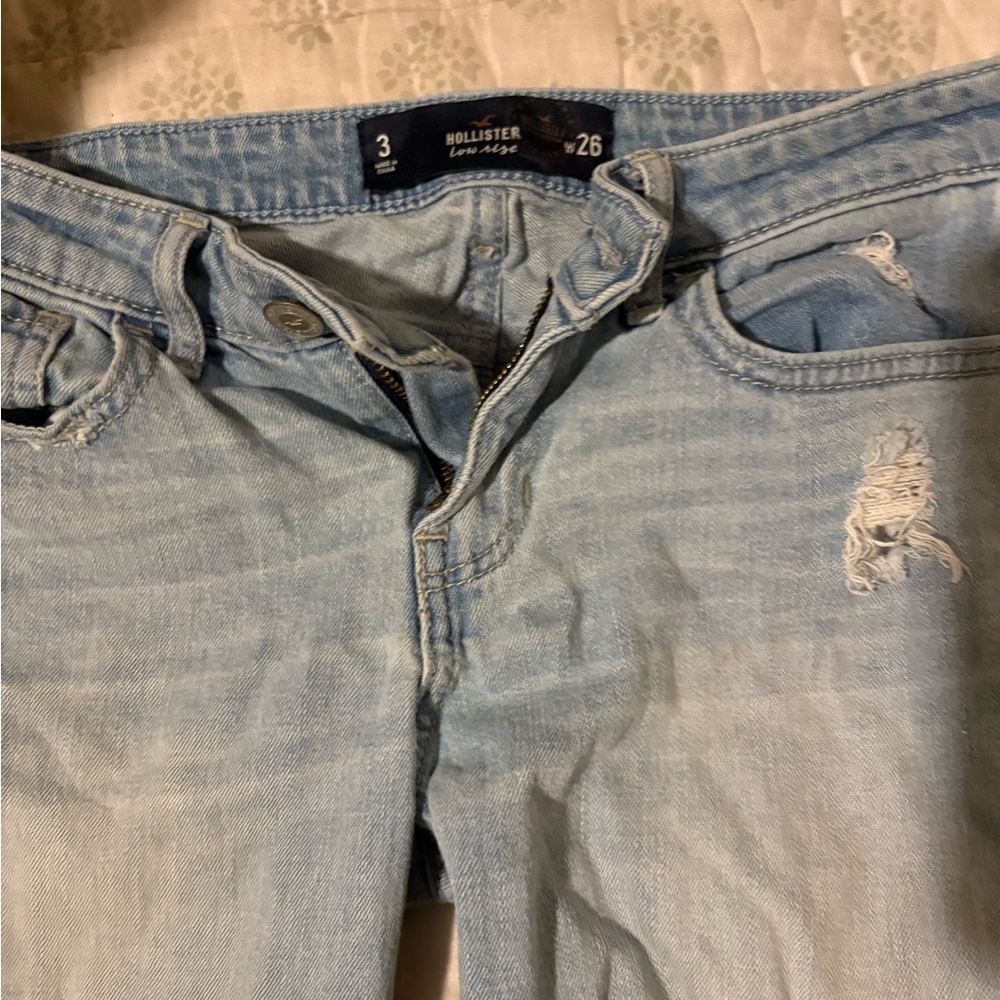 Hollister Light Blue Ripped Jeans